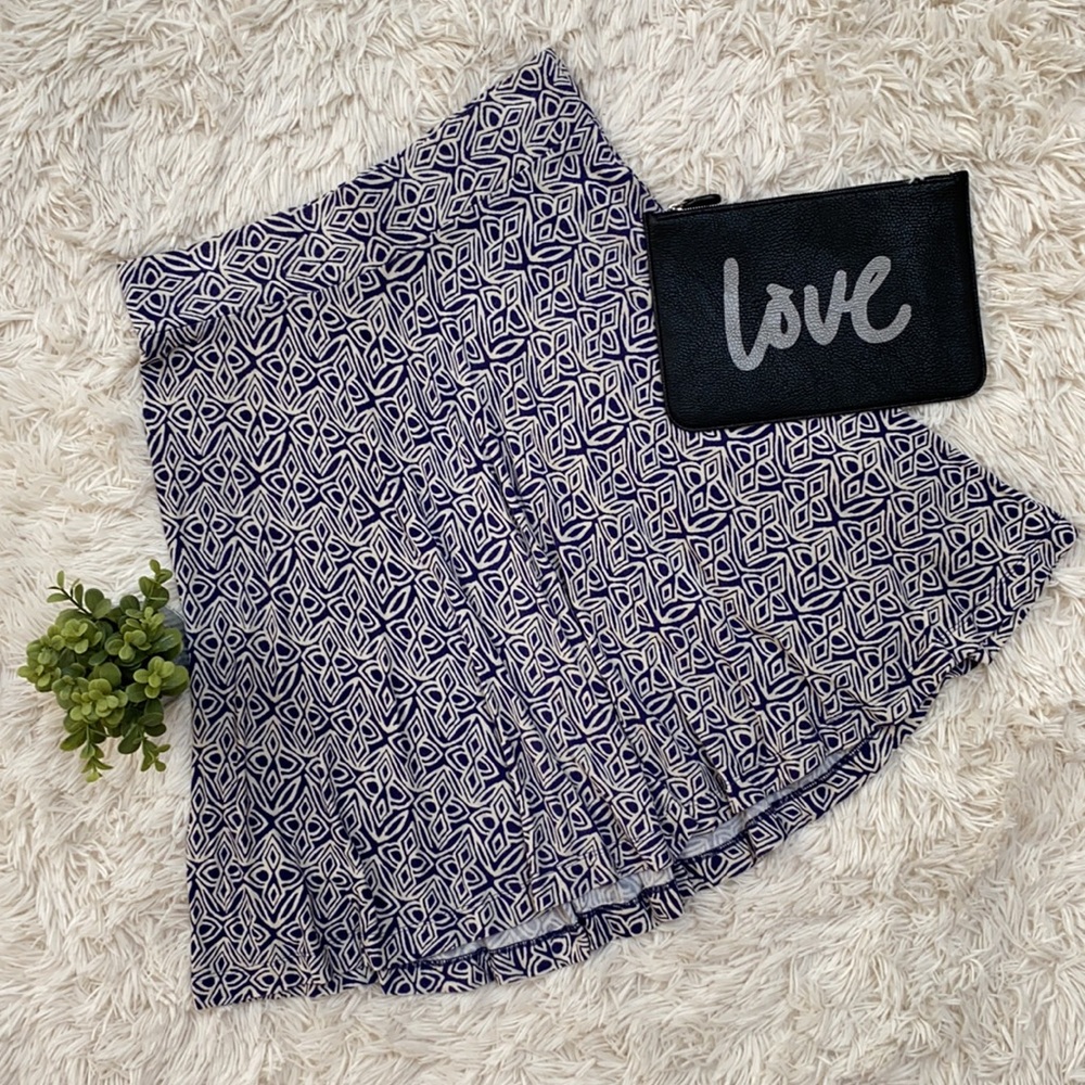 Loft Pull On Circle Skirt 💗 Purple & Ivory